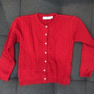 Emily Lacey Girl's Red Sweater Cardigan